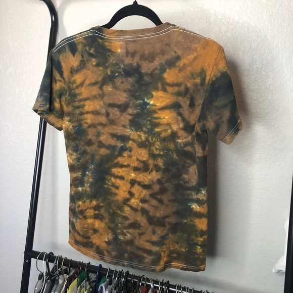 VINTAGE AC/DC Tie Dyed Distressed Tshirt - Picture 3 of 3